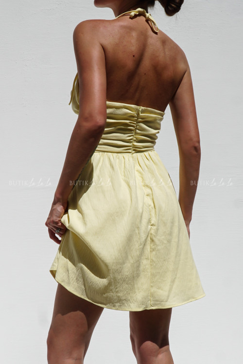 Sukienka z wycięciami żółta Caprisse 3