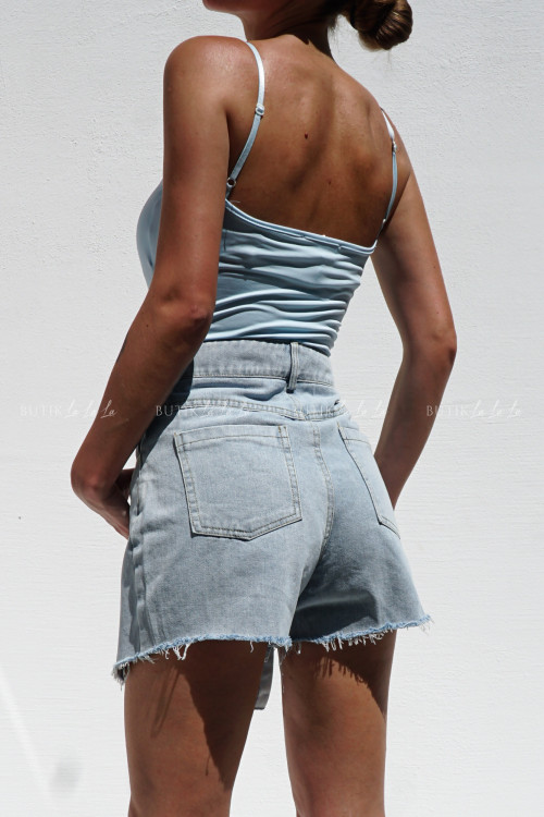 Spódnico spodenki jeansowe jasne Anso 5