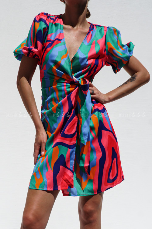 Sukienka wielokolorowa Kasja