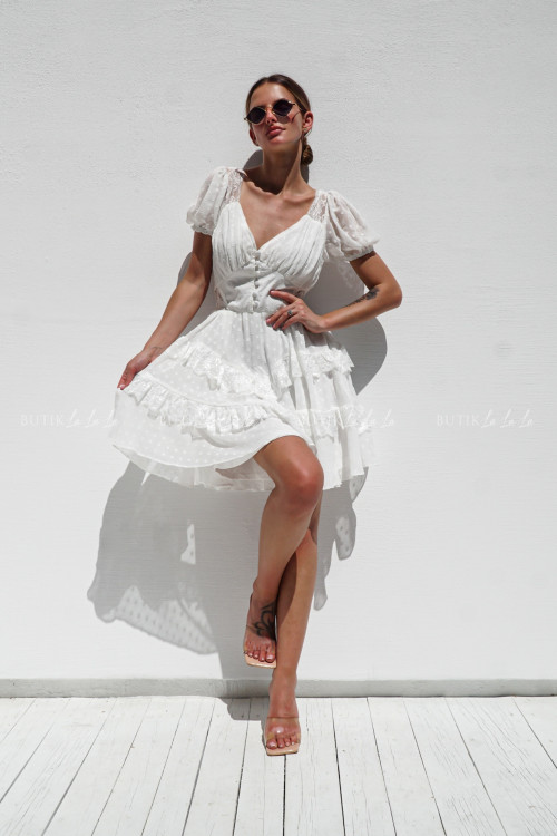 Sukienka mini biała Francesca 2