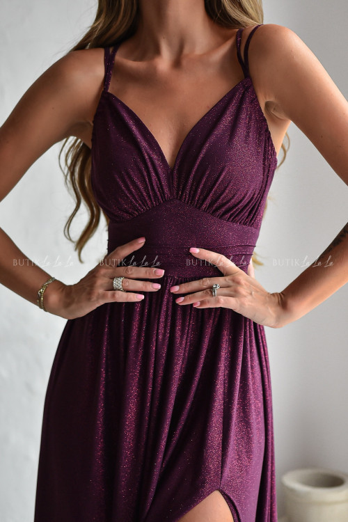 Sukienka maxi bordowa Barcelona