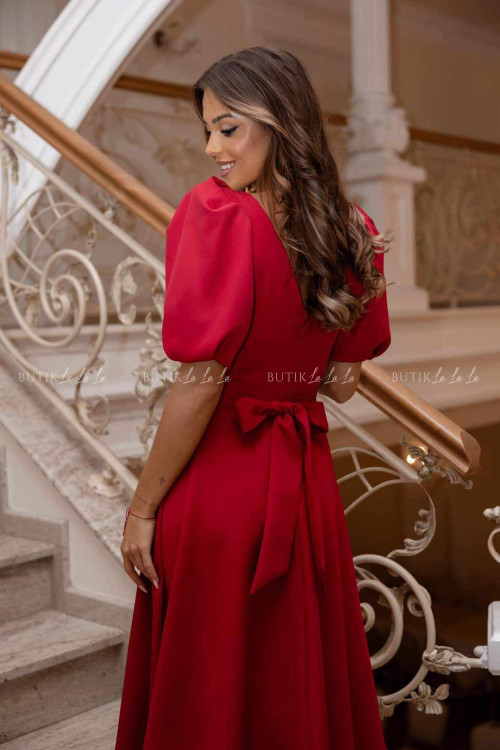 Sukienka midi karmazynowa Grande 1