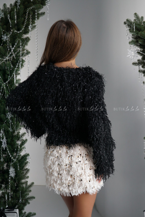 Bluzka z połyskującymi nitkami czarna Caterina 1