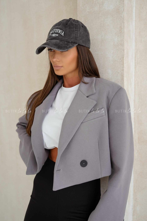 Marynarka bawełniana siwa Belis