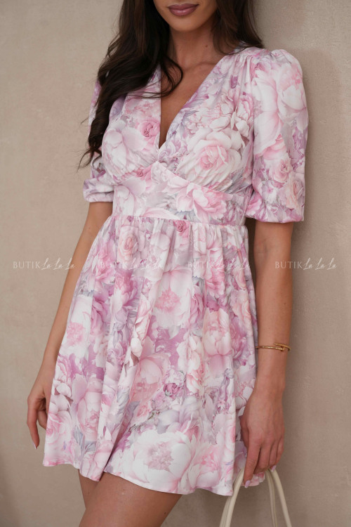 Sukienka mini w kwiatowy print Arelia