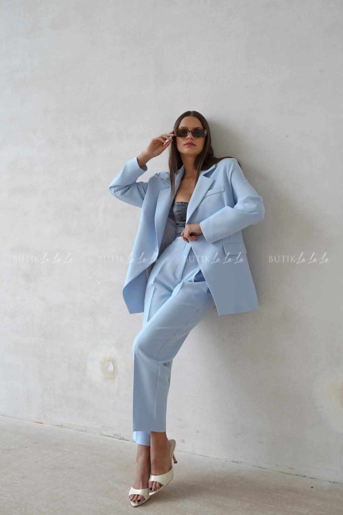 komplet garnitur błękitny Kansas