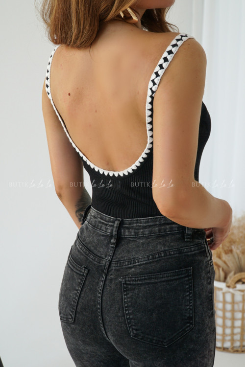 Spodnie jeansowe typu flared czarne 4