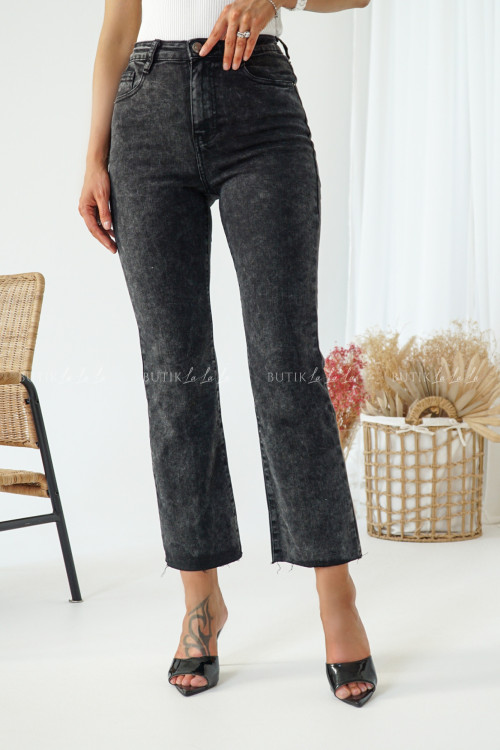 Spodnie jeansowe typu flared czarne