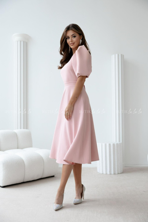 Sukienka midi pudrowa Ariana 2