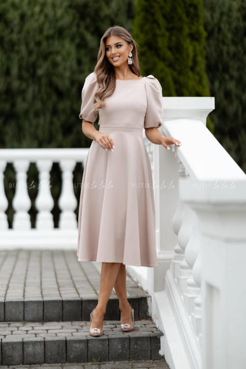 Sukienka midi beżowa Ariana 6