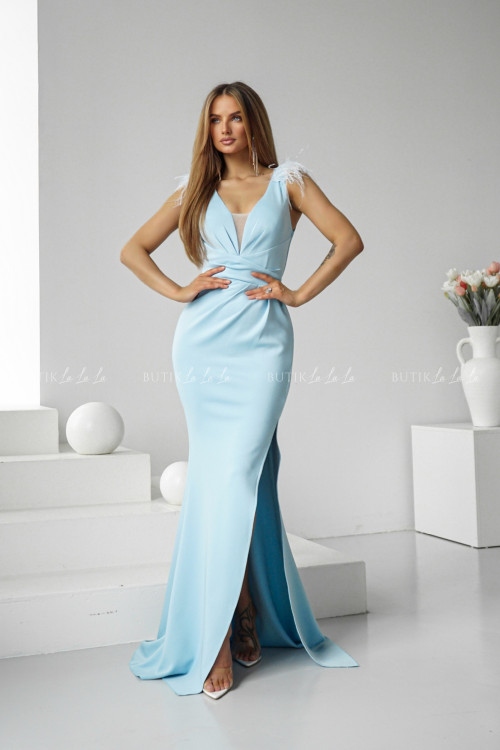 Sukienka maxi błękitna Wanita 2