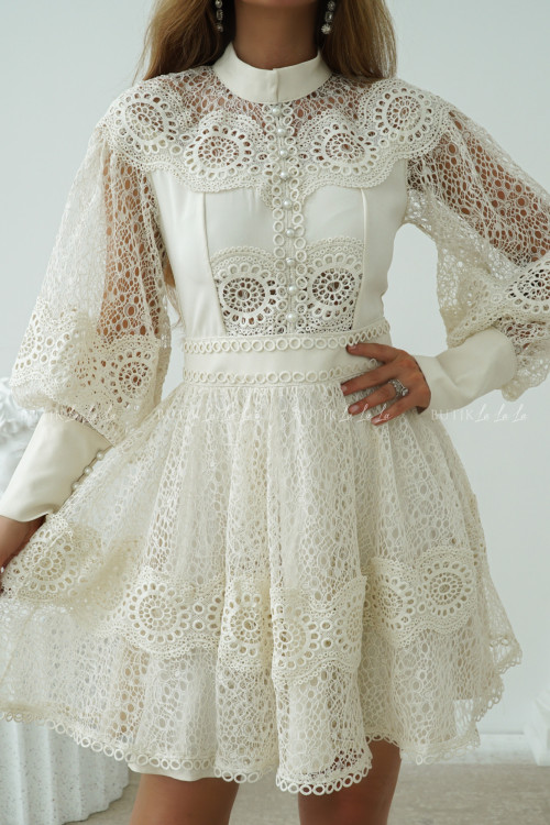 Sukienka kremowa Harper