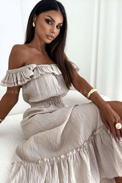 Sukienka midi beżowa Espanol 1