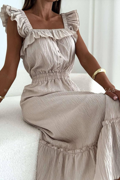 Sukienka midi beżowa Espanol 2