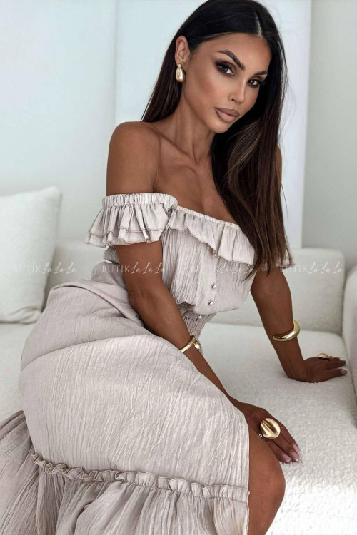 Sukienka midi beżowa Espanol 3