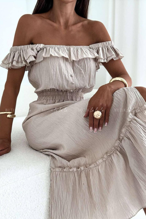 Sukienka midi beżowa Espanol 8