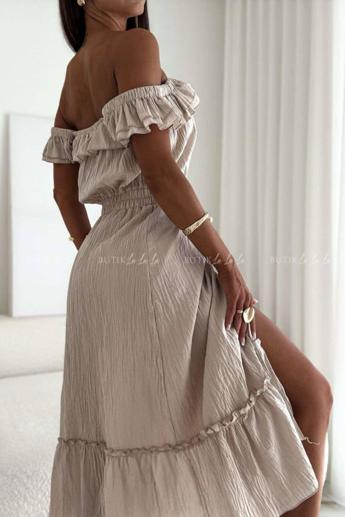 Sukienka midi beżowa Espanol 10