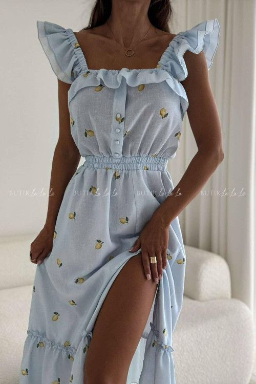 Sukienka midi w cytrynki Espanol