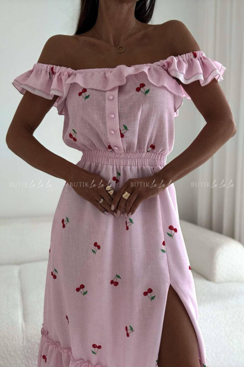 Sukienka midi w wiśnie Espanol