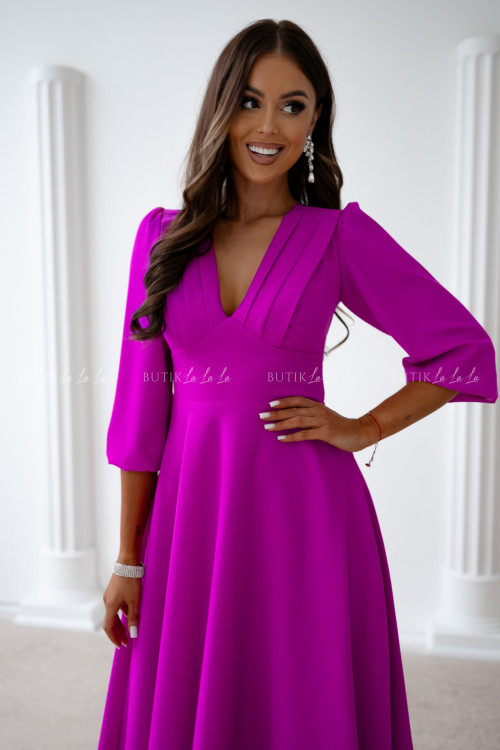 Sukienka midi fuksja Seda