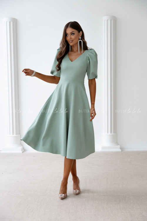 Sukienka midi pistacjowa Anderson 1