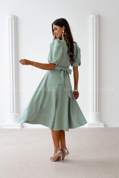 Sukienka midi pistacjowa Anderson 2