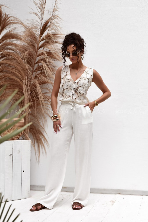 Bluzka ażurowa biała Izi 3