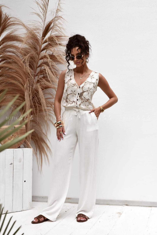 Bluzka ażurowa biała Izi 1