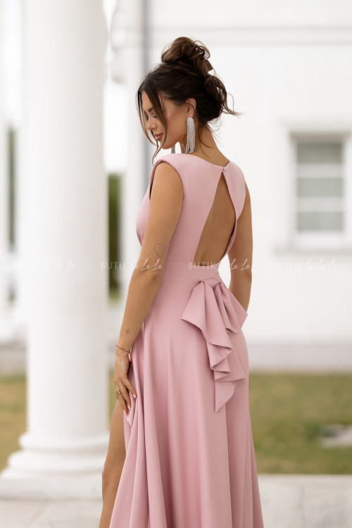 Sukienka maxi pudrowa Rosabella