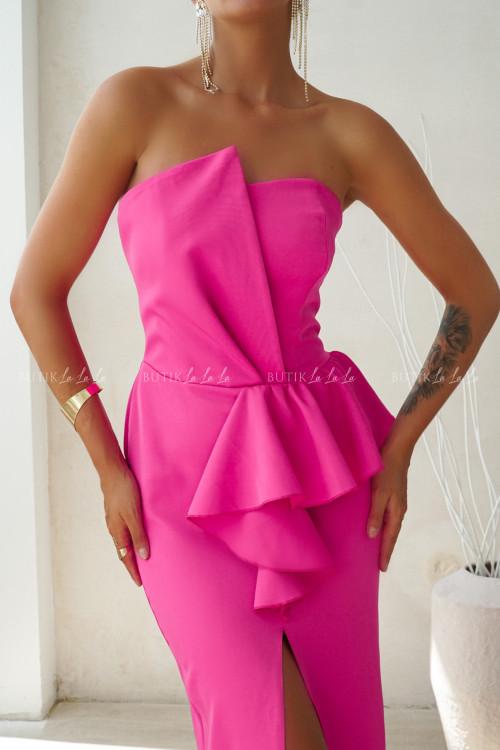 Sukienka maxi fuksjowa Viollina