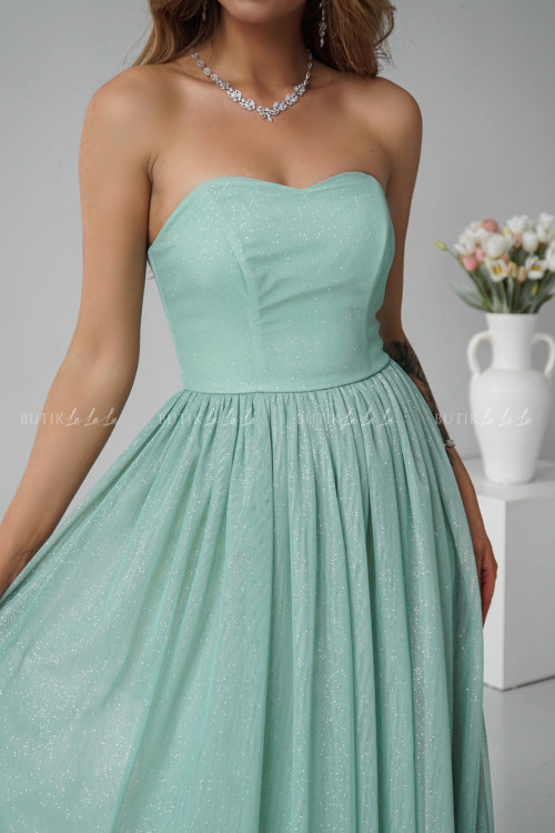 Sukienka tiulowa midi pistacjowa Gaja