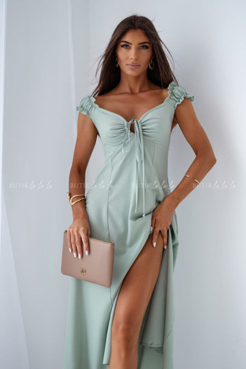 Sukienka pistacjowa Gloris