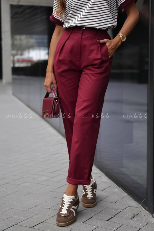 Spodnie bordowe Cenalia
