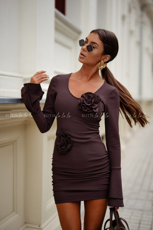 Sukienka ciemno brązowa Venezja 1