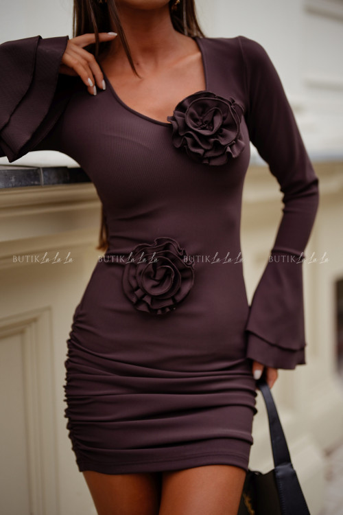 Sukienka ciemno brązowa Venezja 5