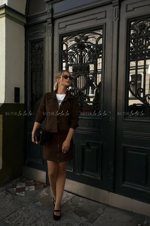 Spódniczka brązowa sztruksowa Firla 2