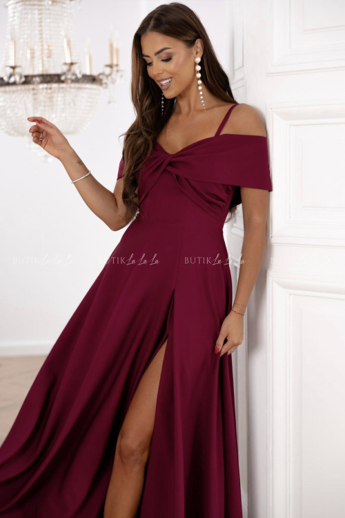 Sukienka maxi burgundowa Armenia