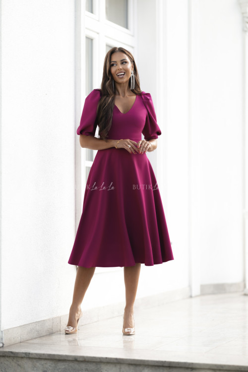 Sukienka midi amarantowa Anderson