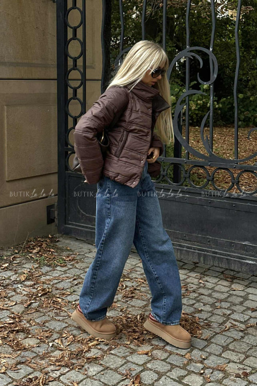 Kurtka pikowana brązowa Milan 4