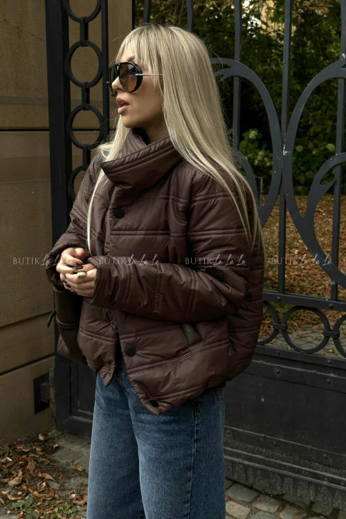 Kurtka pikowana brązowa Milan 6