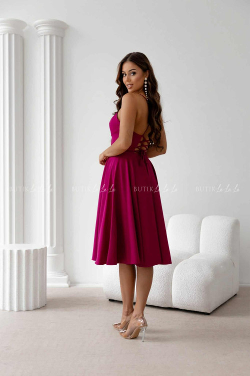 Sukienka midi amarantowa Felicita 1