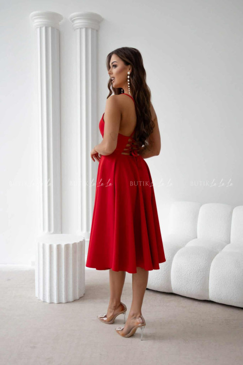 Sukienka midi czerwona Felicita 2