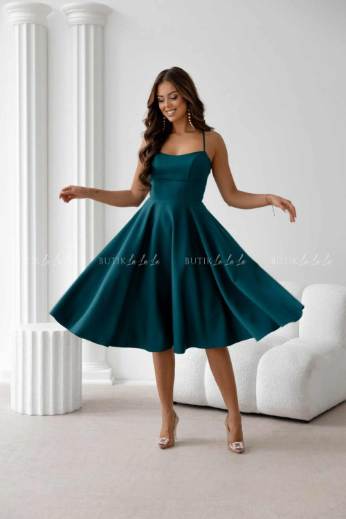 Sukienka midi butelkowa zieleń Felicita 1