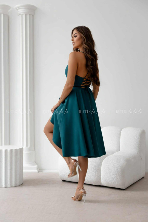 Sukienka midi butelkowa zieleń Felicita 2