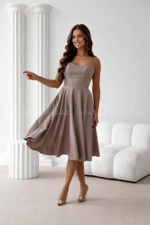 Sukienka midi kawowa Felicita 1