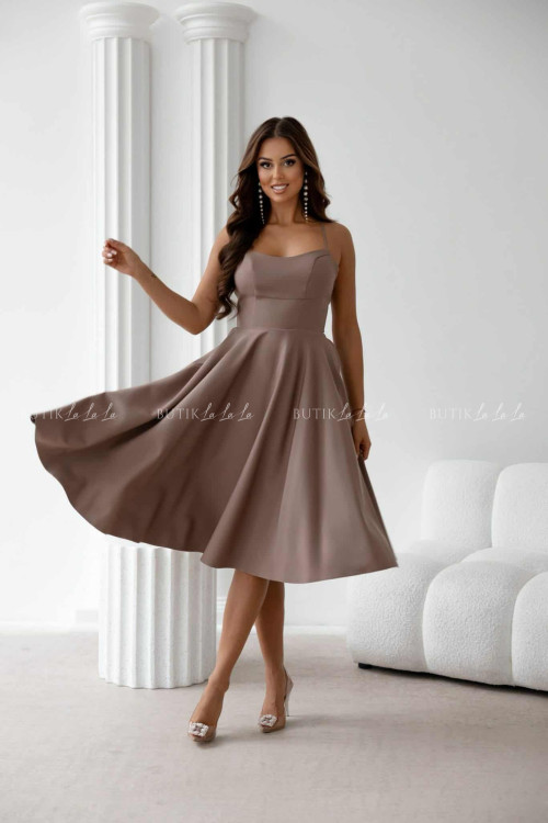 Sukienka midi kawowa Felicita 2