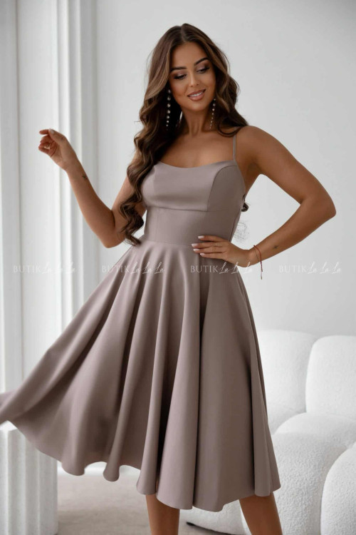 Sukienka midi kawowa Felicita