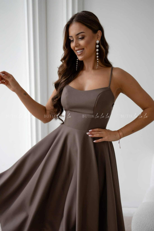 Sukienka midi brązowa Felicita