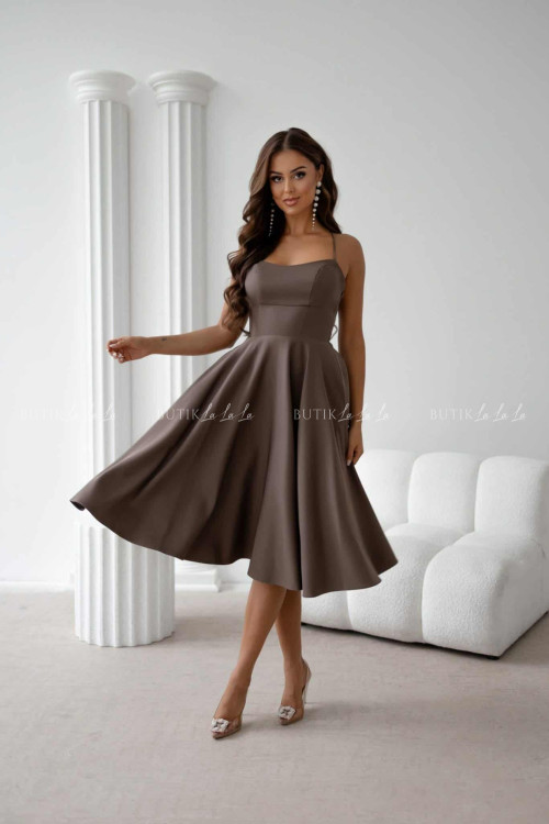 Sukienka midi brązowa Felicita 1