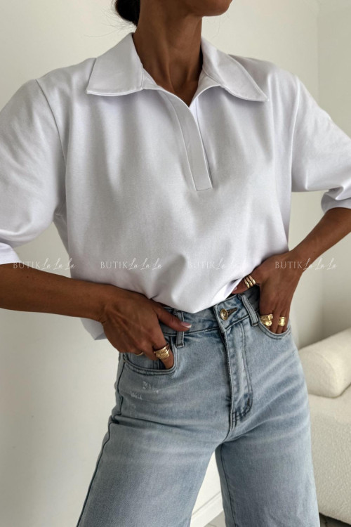 Bluzka polówka biała Marico